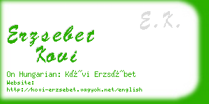 erzsebet kovi business card